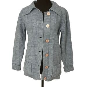 Vintage 50’s 100% Virgin Acrylic Fiber Cardigan Sweater